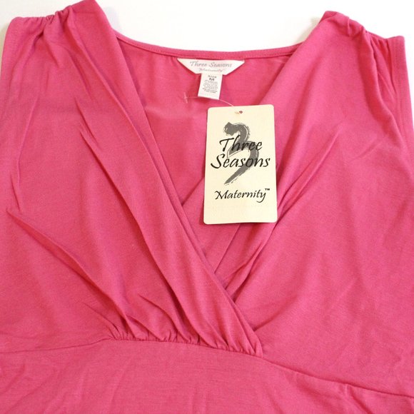 Maternity Long Maxi Dress Pink Size M 8 10 - Picture 4 of 6